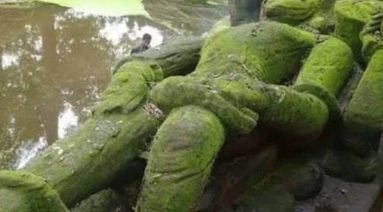 Ancient Vishnu Sculpture at Bandhavgarh National Park